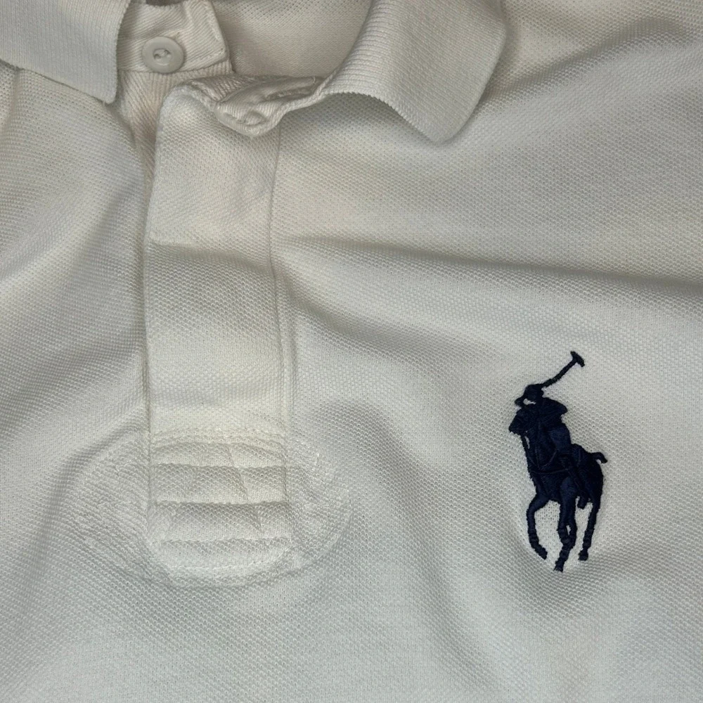 Polo by Ralph Lauren Mens XL Rugby Shirt Vented White Big Pony Logo 100%‎ Cotton
